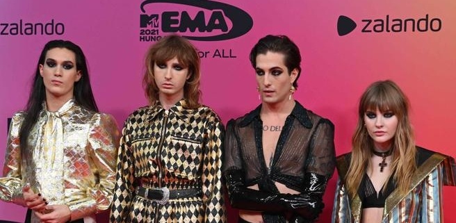 Maneskin ai mtv ema di Budabest